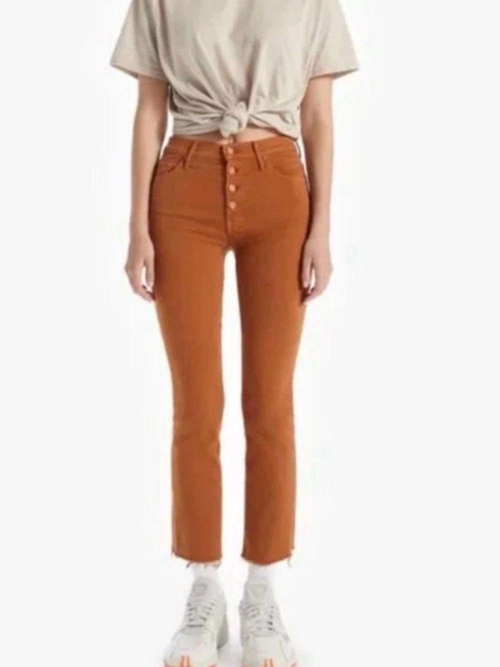 MOTHER The Pixie Insider Ankle Fray Jeans in Play Date